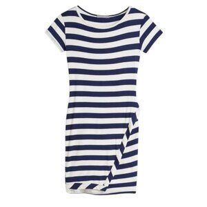 Loveappella Blue & White Striped Zola Woman's Knit Dress Small